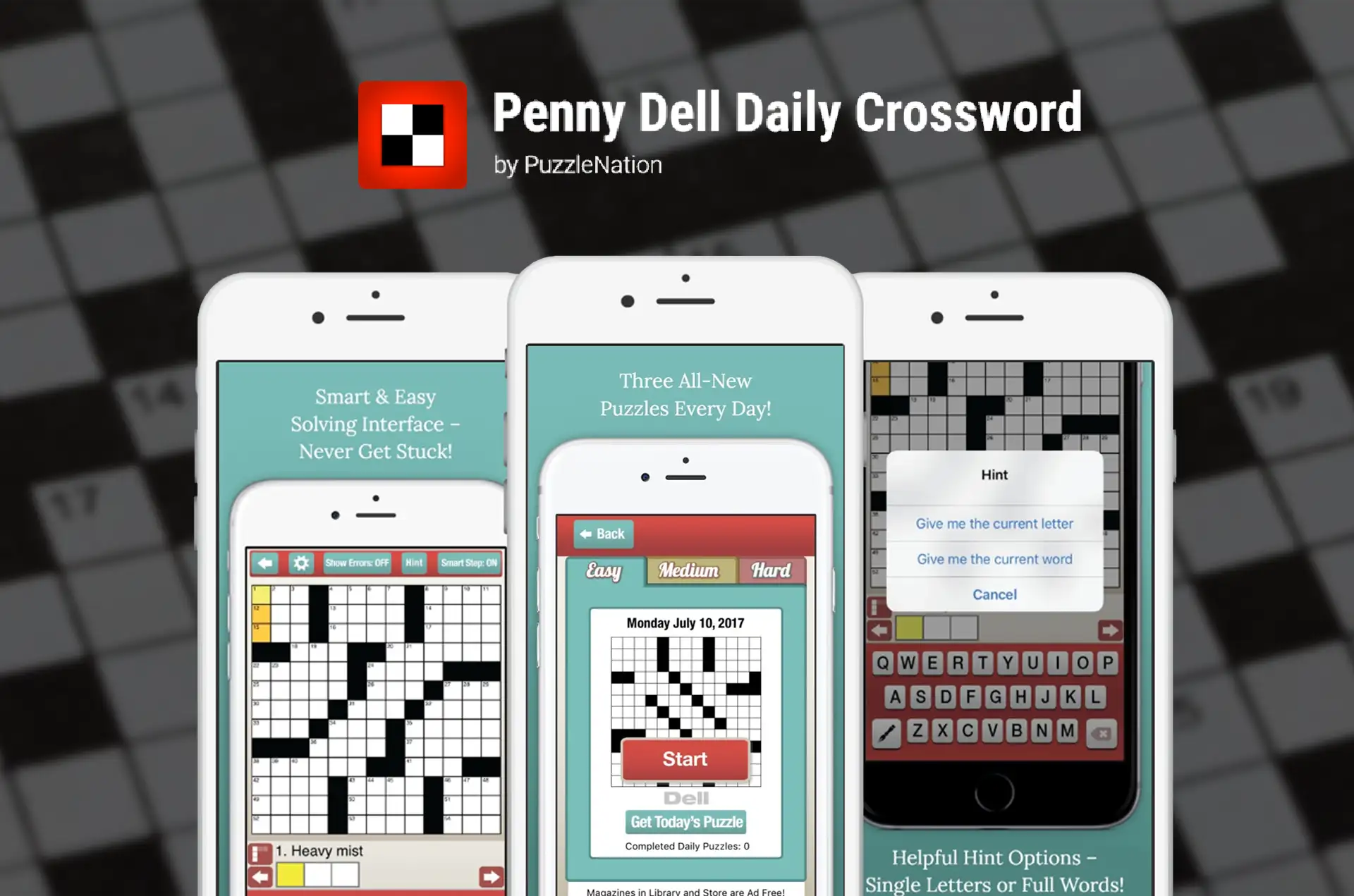 Penny Dell Crosswords a brain storming game